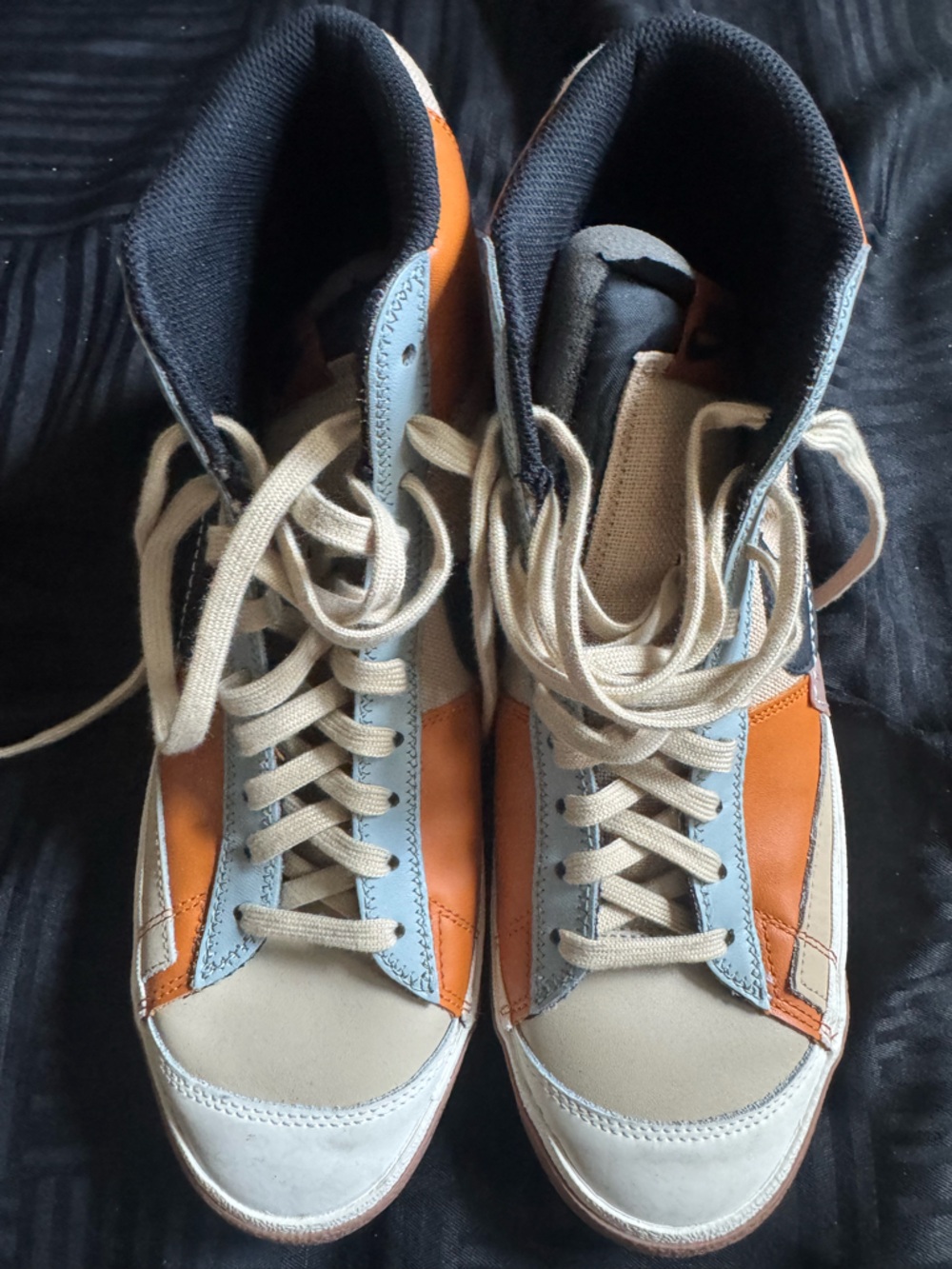 Nike Men's Nike Blazer Mid Pro Club 'Grain Monarch in Orange, Light Blue & Cream